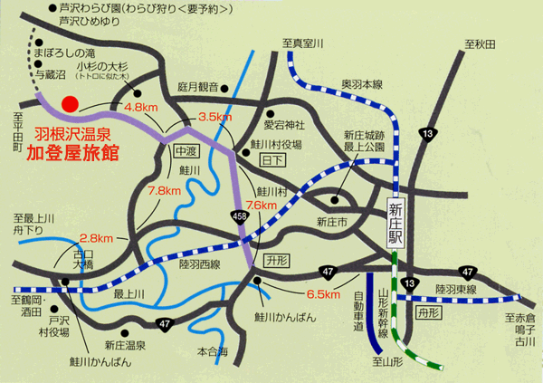 羽根沢温泉 加登屋旅館の地図画像