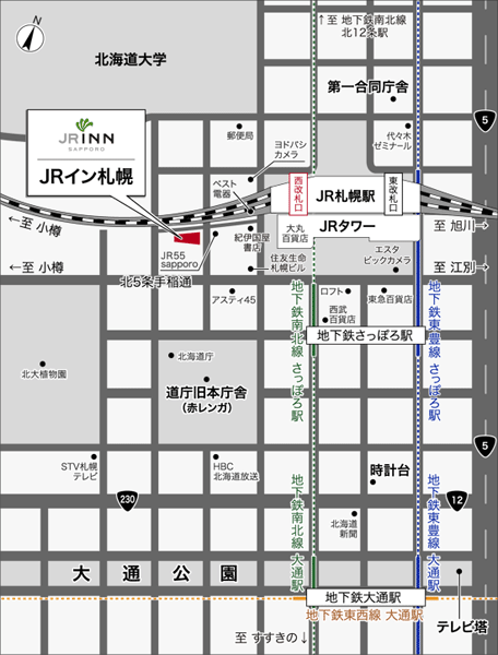 地図：ＪＲイン札幌