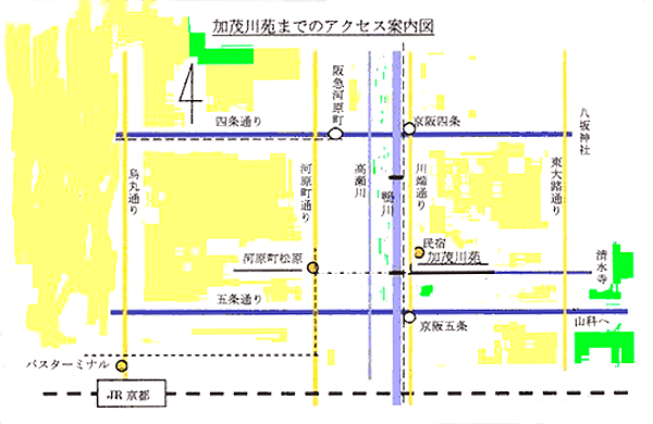 民宿　加茂川苑 地図
