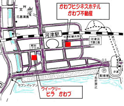 かわづビジネスホテル 地図