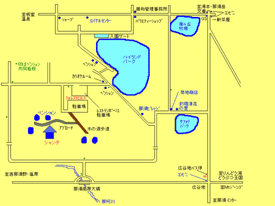 ペンション シャンテの地図画像