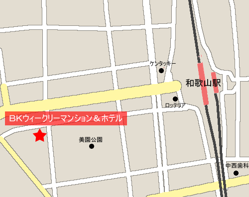 地図：ＢＫウィークリー＆ホテル