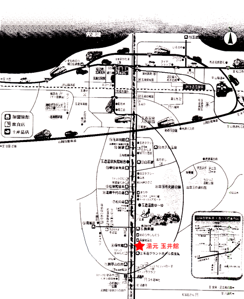 地図：湯元　玉井館