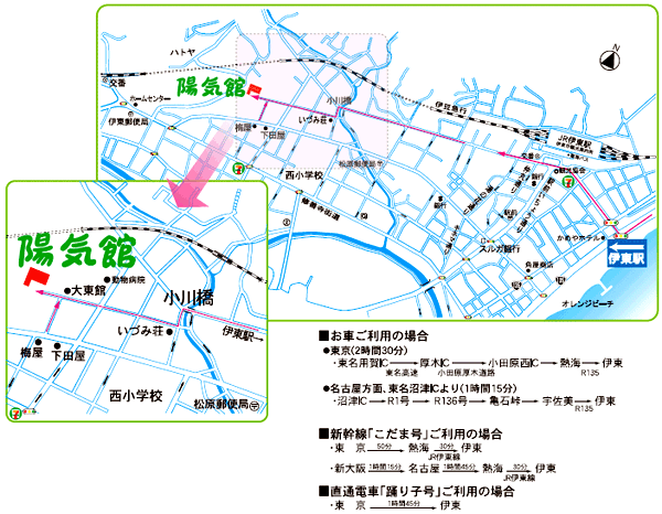 伊東温泉 陽気館の地図画像