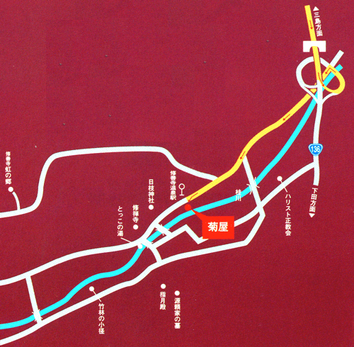 湯回廊　菊屋（共立リゾート） 地図