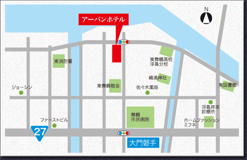 ＵＲＢＡＮ　ＨＯＴＥＬ＜京都府＞への概略アクセスマップ