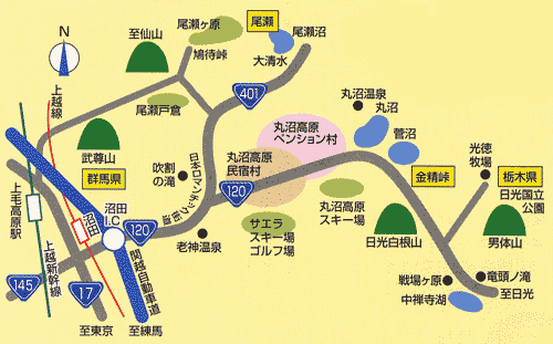 プチホテル　リージェントハウス　(丸沼高原)への概略アクセスマップ