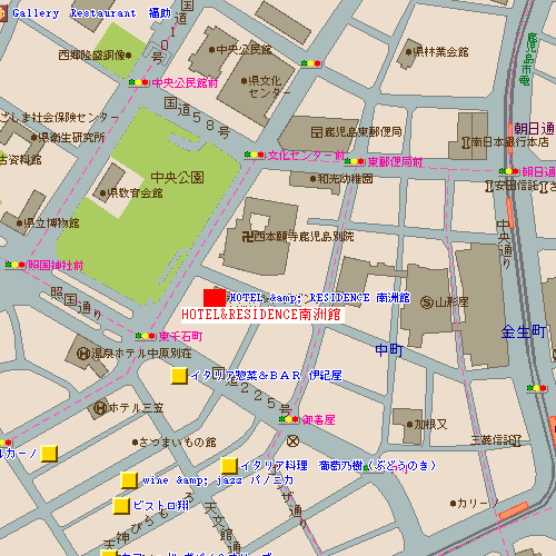 ＨＯＴＥＬ＆ＲＥＳＩＤＥＮＣＥ 南洲館の地図画像
