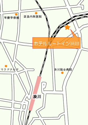 ホテルルートイン渋川への概略アクセスマップ