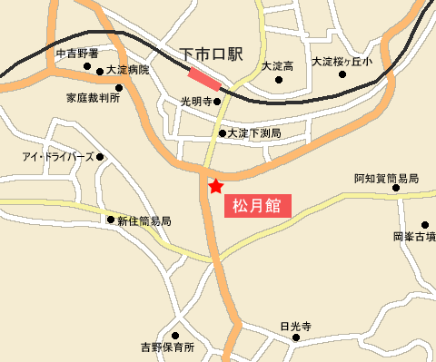松月館の地図画像