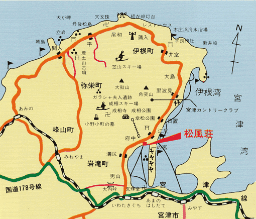 松風荘＜京都府＞への概略アクセスマップ