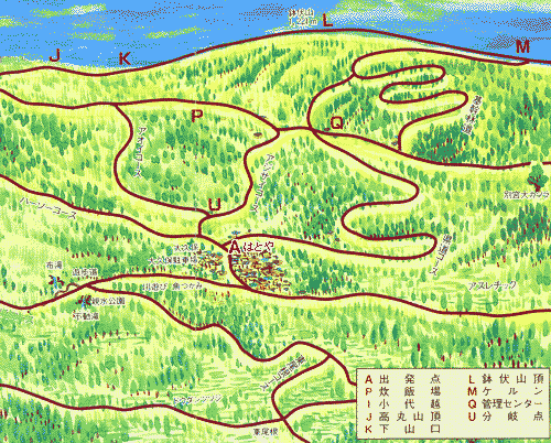 鉢伏高原はとやへの概略アクセスマップ