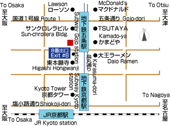 スーパーホテル京都・烏丸五条 地図