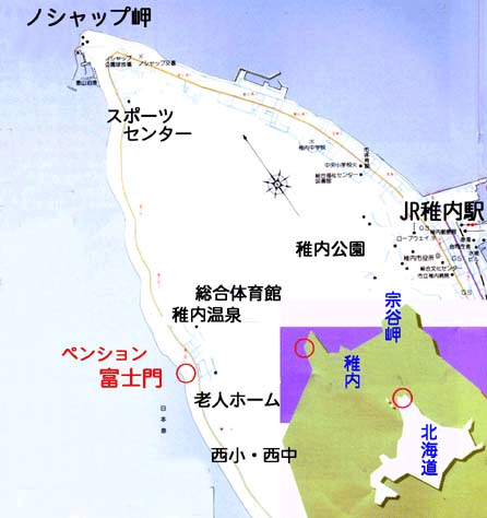 地図：ペンション富士門