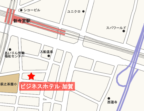 ビジネスホテル　加賀 地図