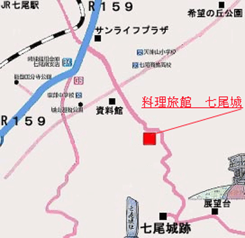 料理旅館 七尾城の地図画像
