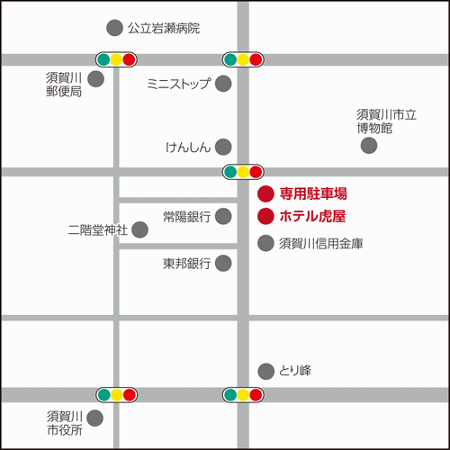 ホテル虎屋＜須賀川＞への概略アクセスマップ