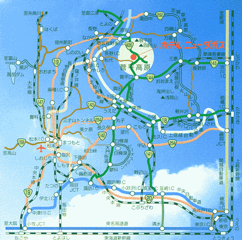ホテルニューダボス 地図