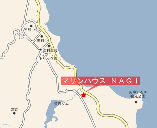 マリンハウス　ＮＡＧＩ　＜奄美大島＞ 地図