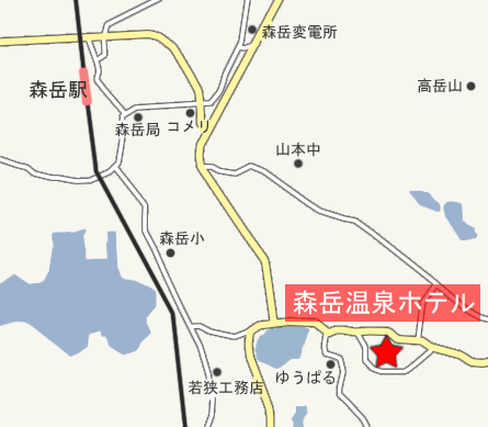 地図：森岳温泉ホテル