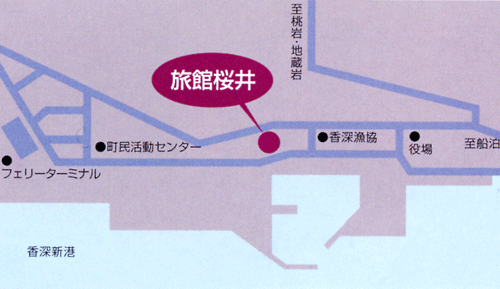 手造り料理の宿　旅館　桜井＜礼文島＞への概略アクセスマップ