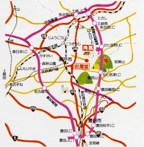 角甚への案内図