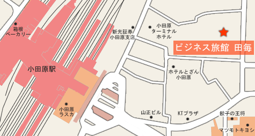 ビジネス旅館　田毎への概略アクセスマップ