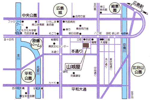 ホテル山城屋の地図画像