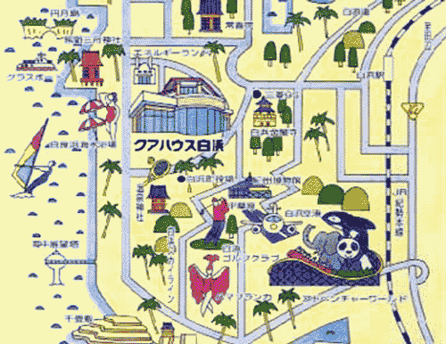 癒しの宿 クアハウス白浜の地図画像