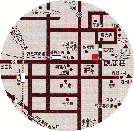 観鹿荘への概略アクセスマップ