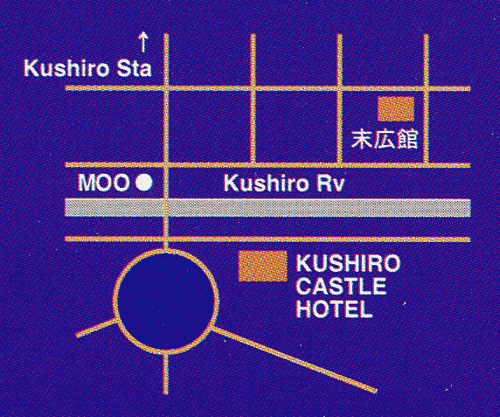釧路センチュリーキャッスルホテルへの概略アクセスマップ