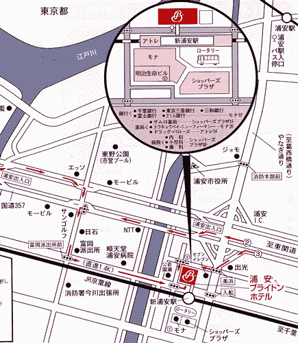地図：浦安ブライトンホテル東京ベイ