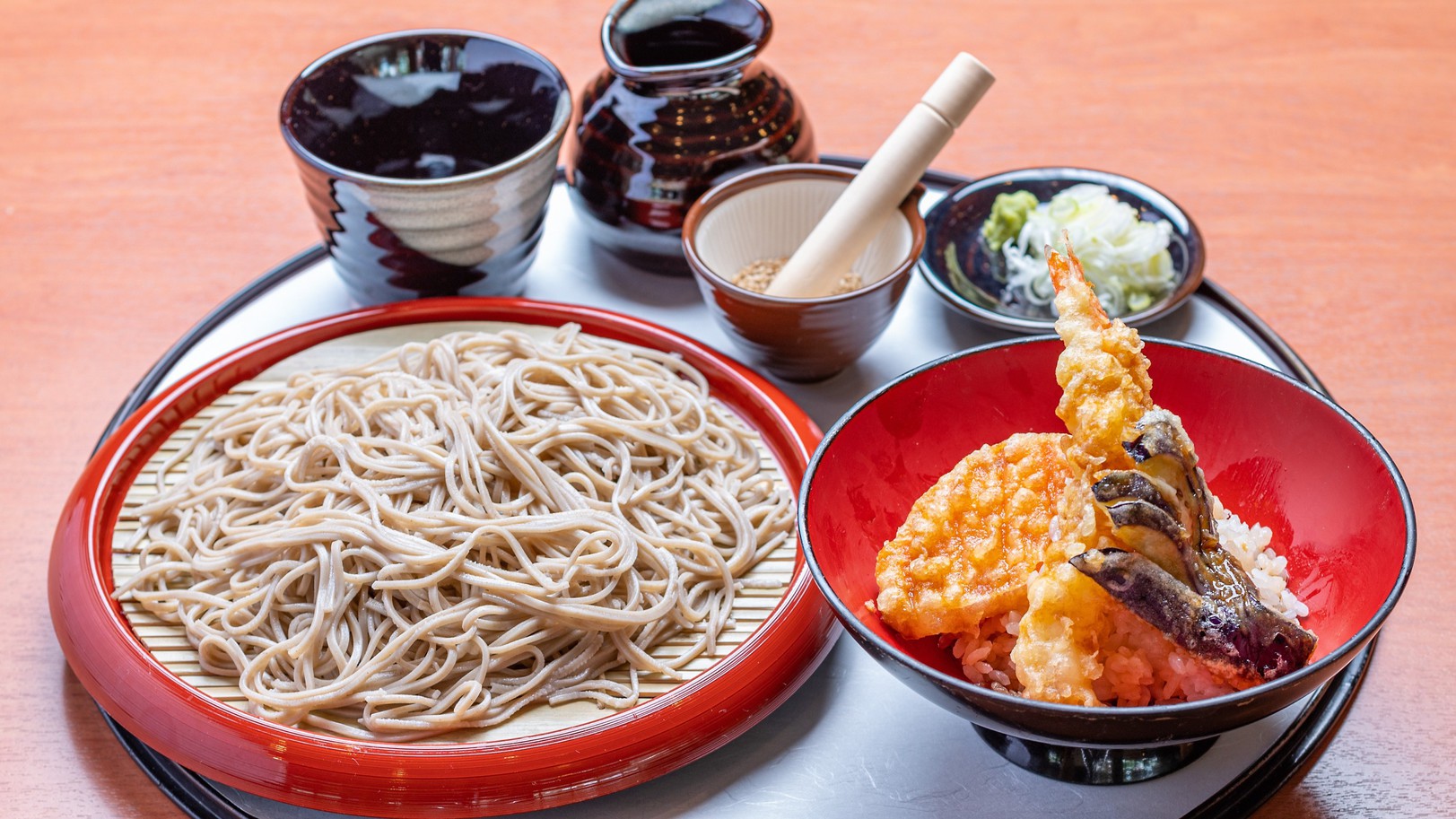 常陸秋そば(冷)ミニ天丼セット