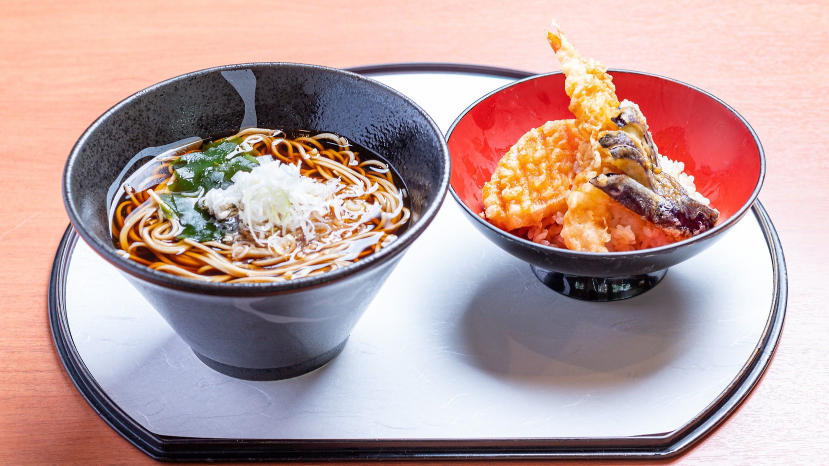 常陸秋そば(温)ミニ天丼セット