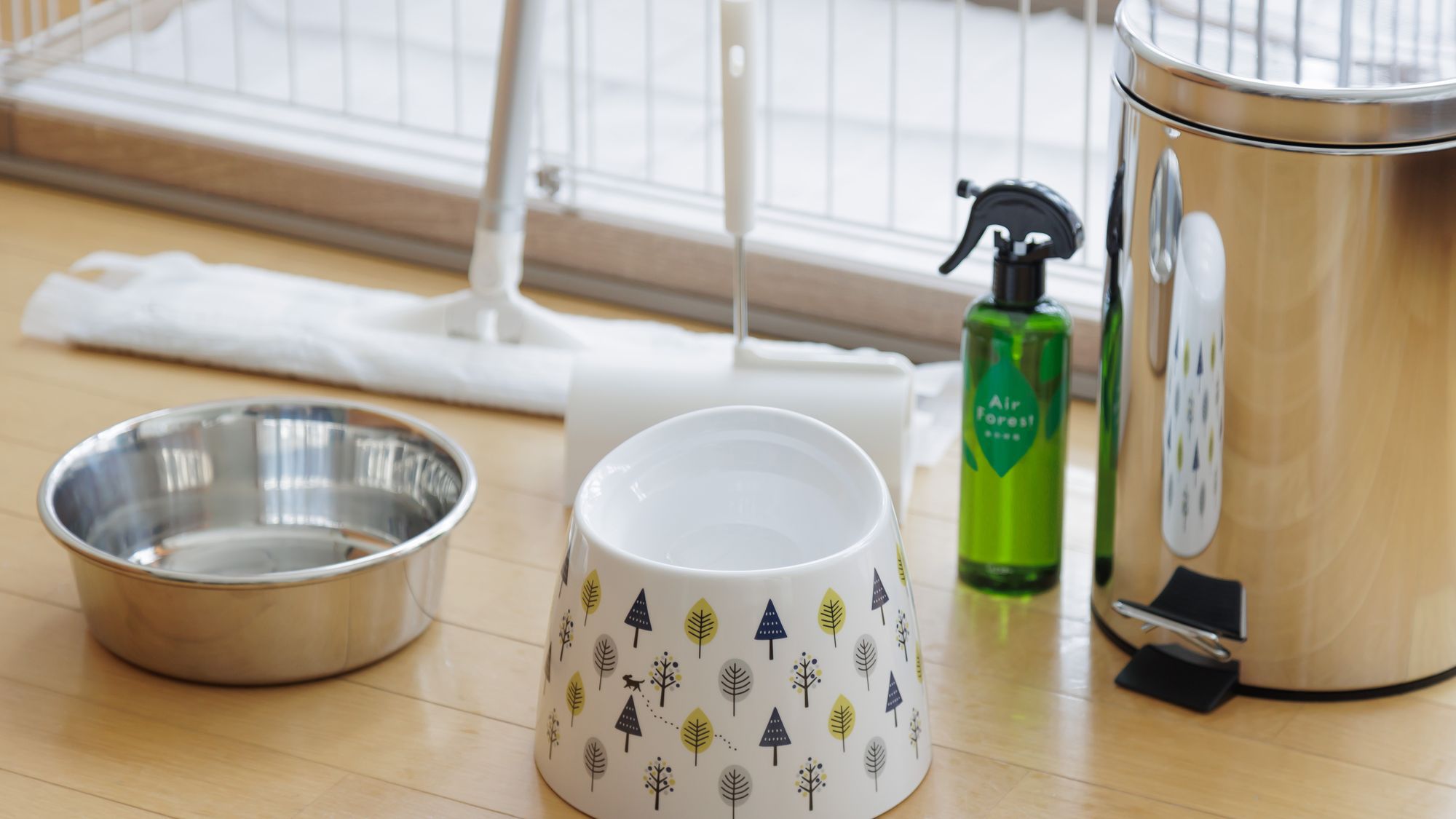 お部屋には嬉しいワンちゃんグッズを一式ご用意しております