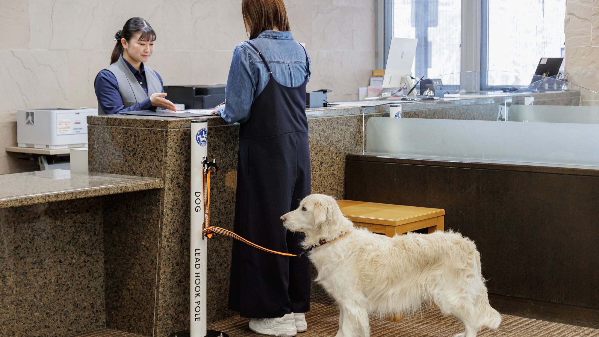 チェックインもワンちゃんと一緒に♪