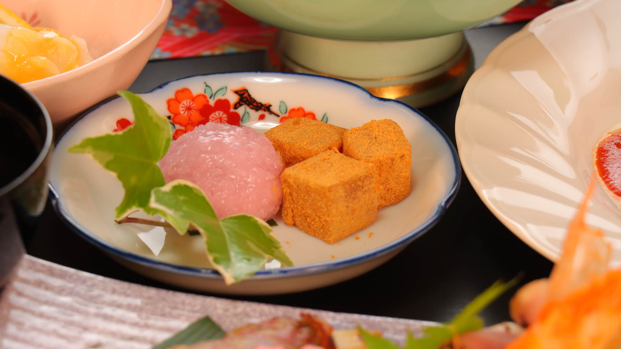 【春のお料理一例】桜餅ときなこわらびもち