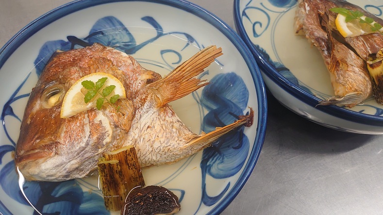 鯛かぶと焼き浸し