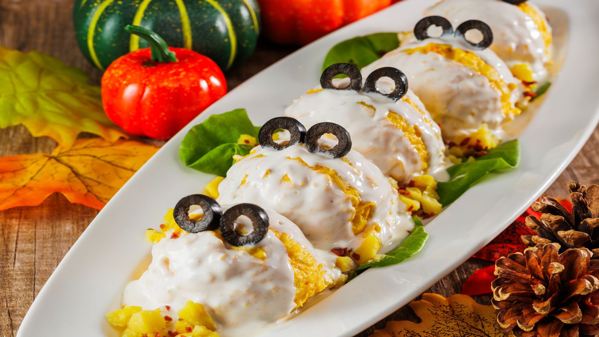 かぼちゃと栗のサラダハロウィン特別仕様