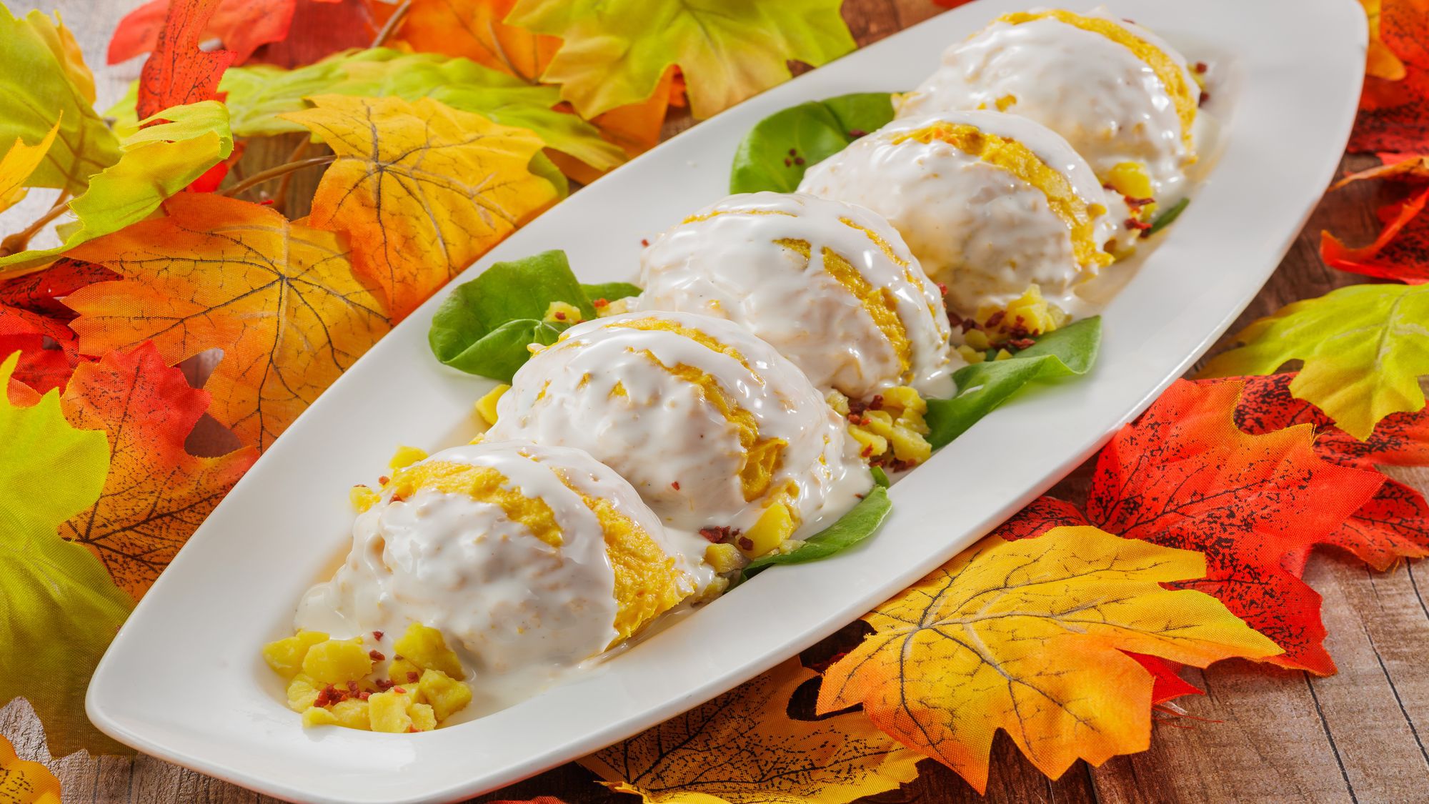 かぼちゃと栗のサラダ