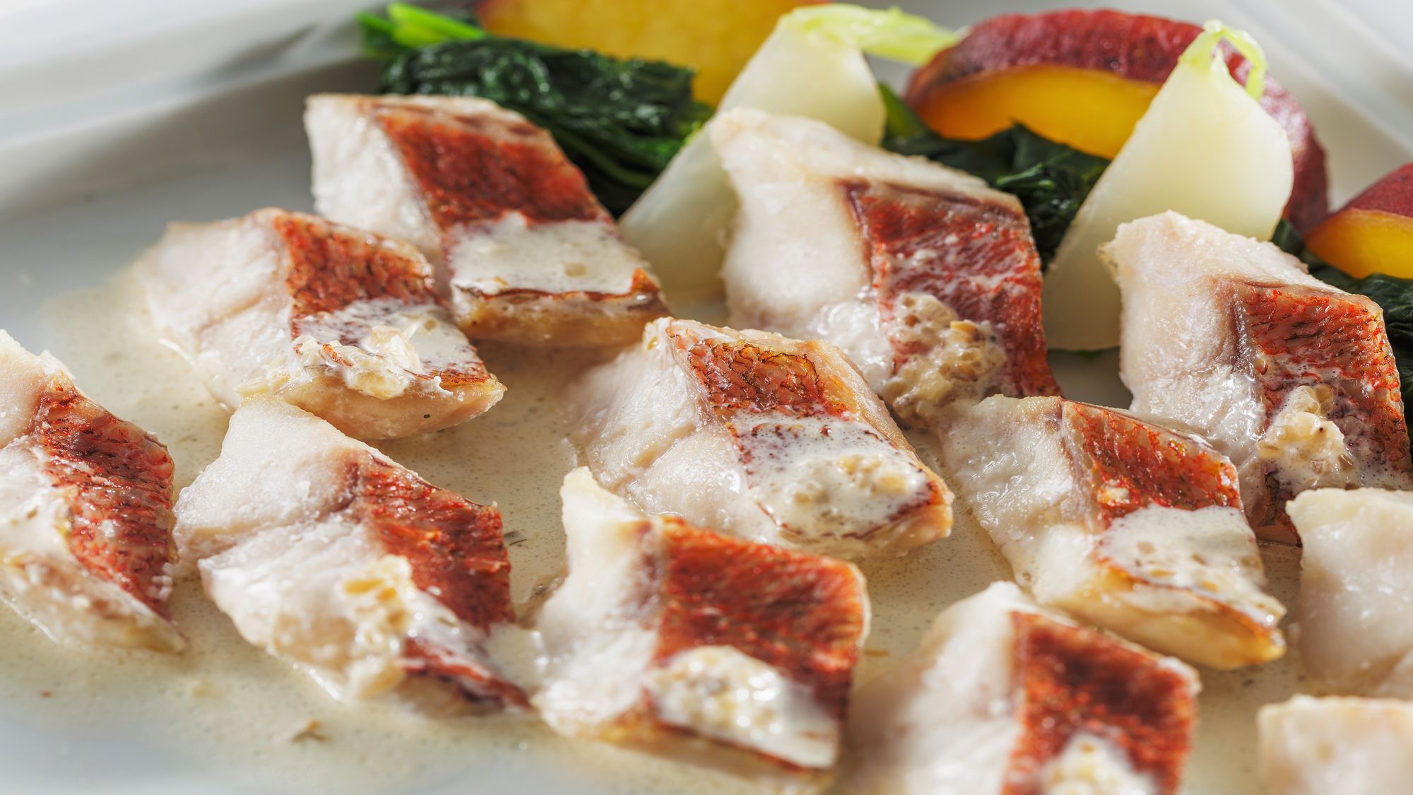 赤魚のポアレクリーミージンジャーソース