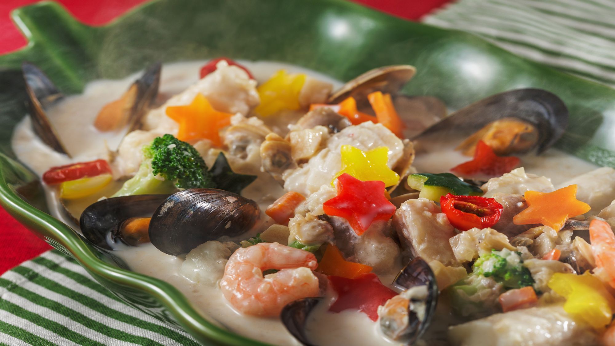 アンコウと魚介のクラムチャウダー風クリスマス限定