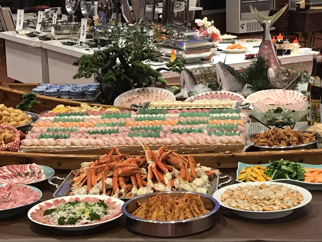 夕食バイキング一例