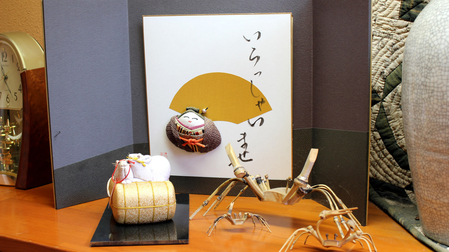 *【館内一例】女将手作りの玄関飾りがお客様をお出迎えいたします♪