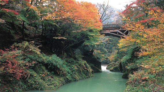 鶴仙渓紅葉の名所（車で15分）