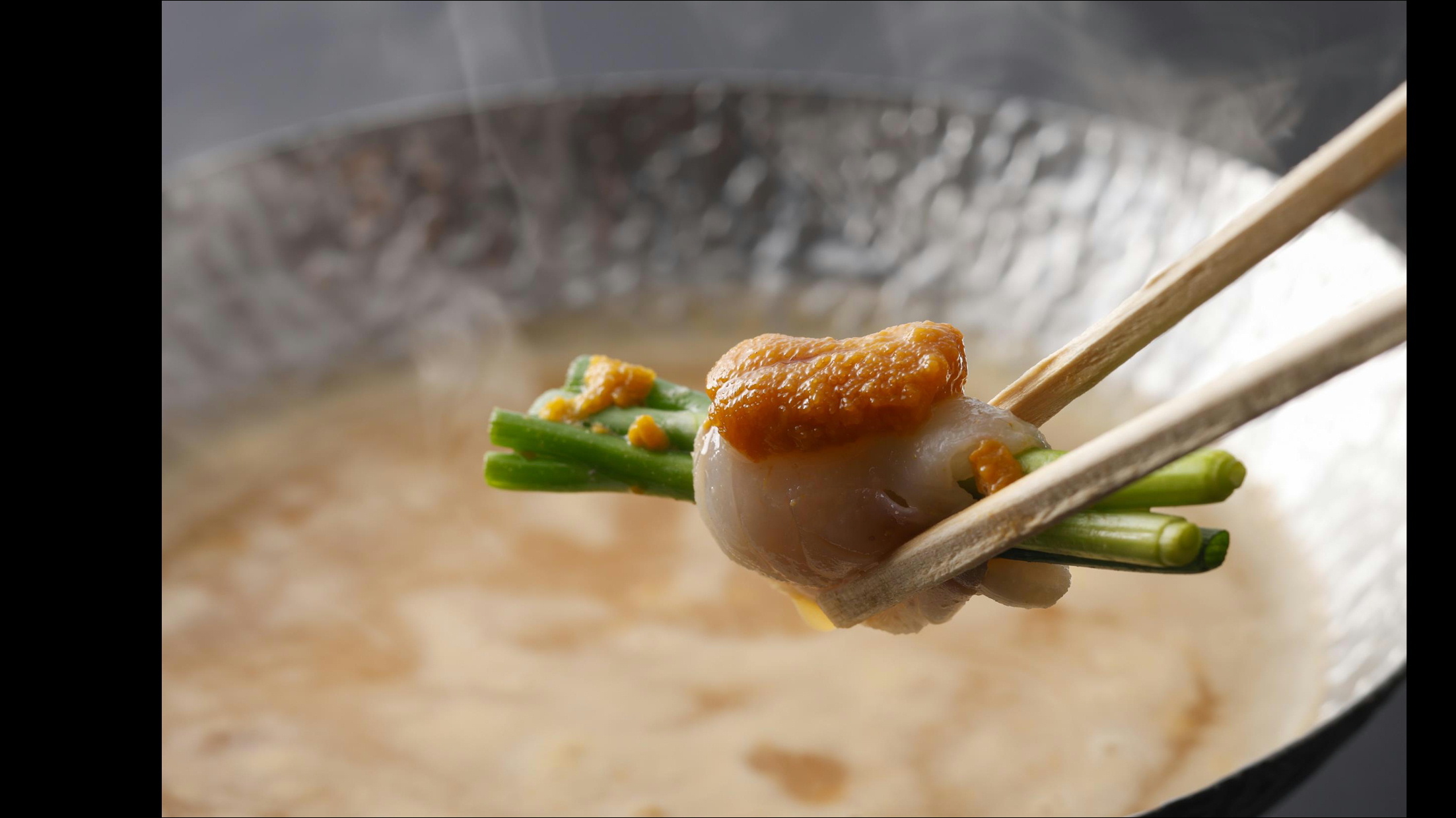 【雲丹スープの海鮮しゃぶ】新鮮な旬の幸満載！追いウニはお好みで