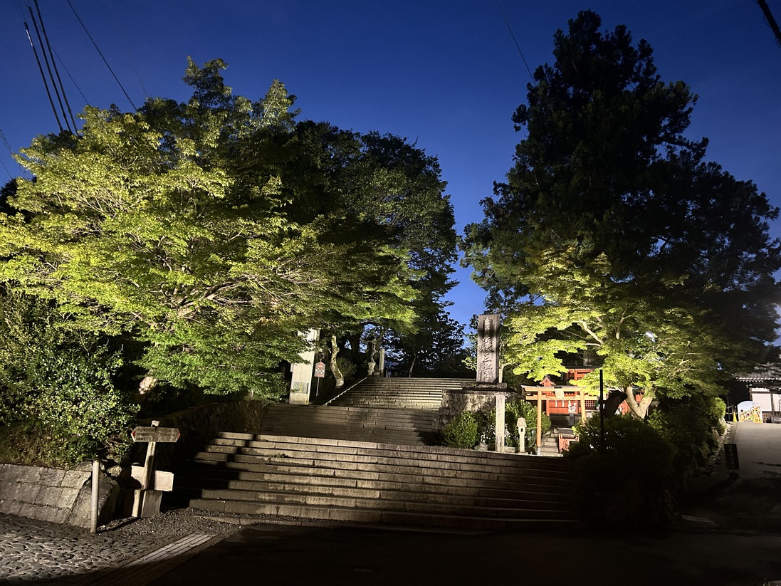 ライトアップされた金峯山寺