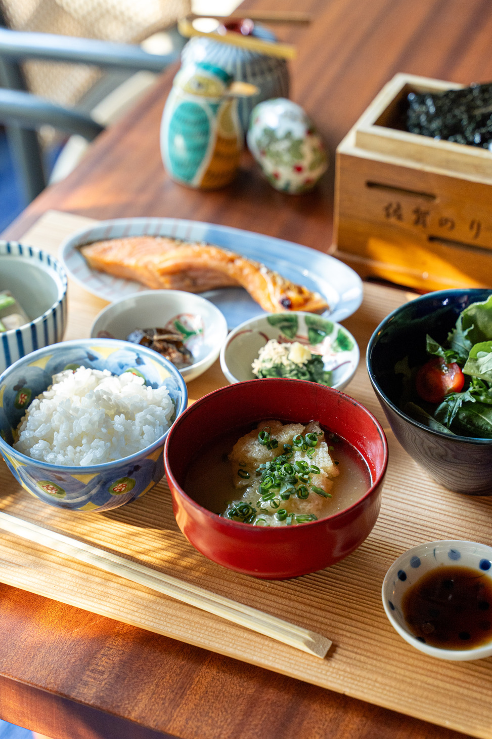 海苔ほいろ朝食