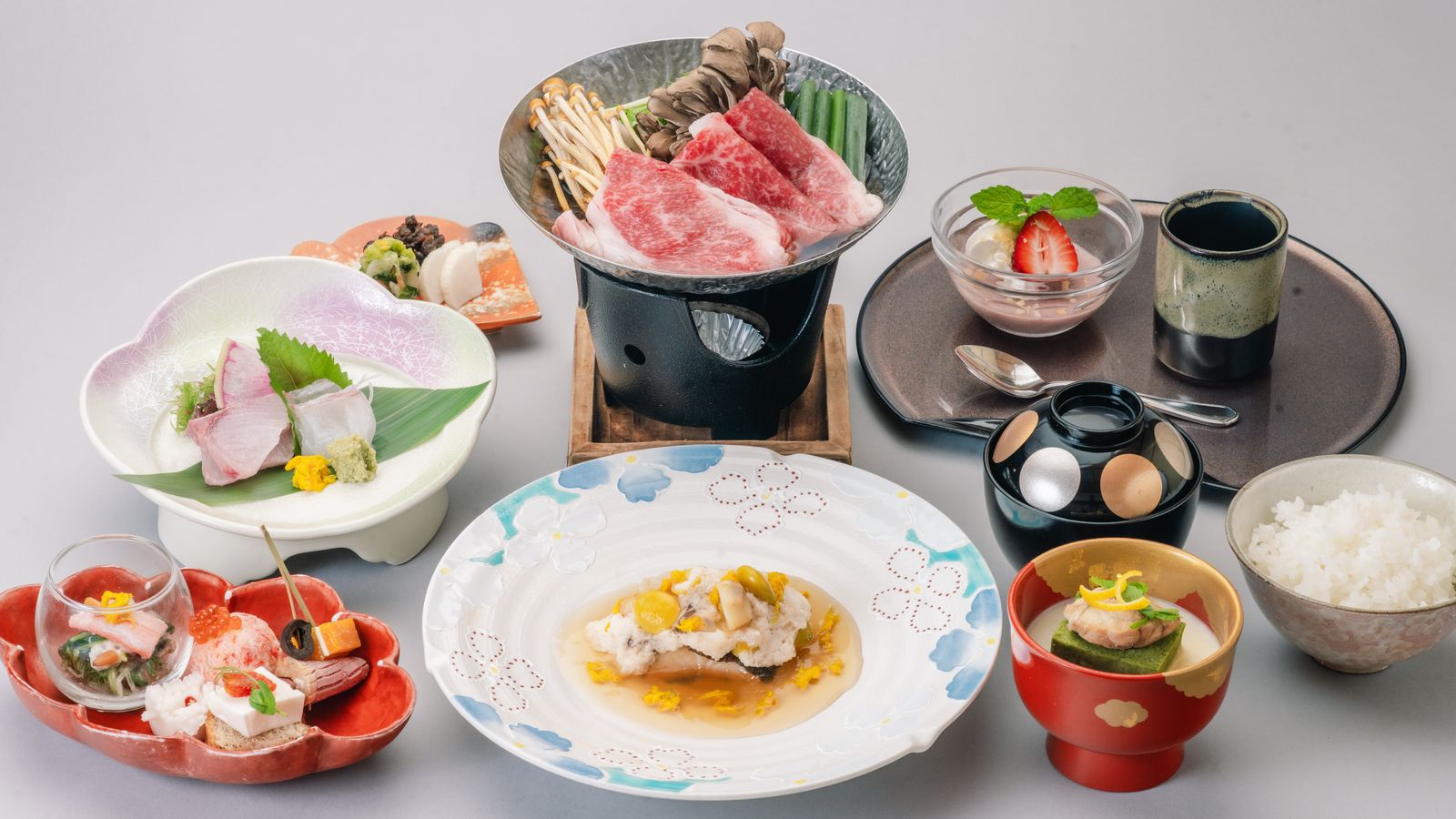 【冬】郷土料理『島根県産牛へか鍋』付き山陰の旬食材を使用した冬の創作会席プラン