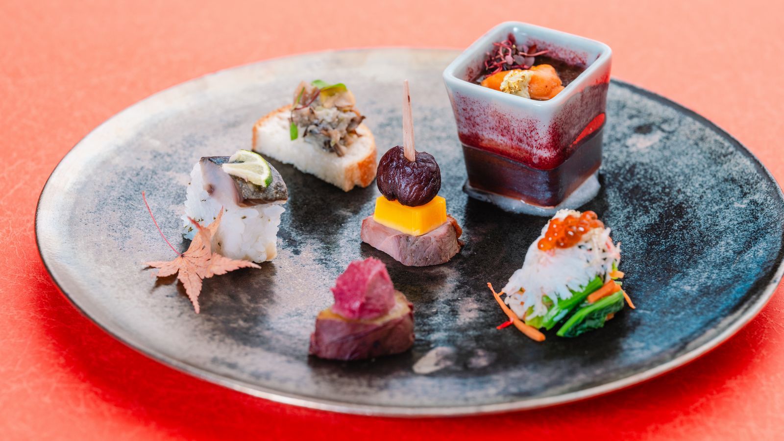 【秋】「島根和牛」と「のどぐろ」長生閣の贅沢会席（※前菜イメージ）